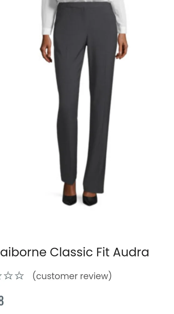 💟 Liz Claiborne Gray Audra Dress Trousers Pants Size 4 Regular